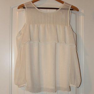 Old Navy Cold Shoulder Blouse - Size Small Cream